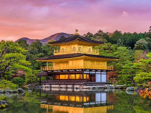 Japao quioto kinkaku ji templo do pavilhao dourado